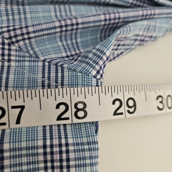 Peter Millar Mens Button Down Blue Pink Plaid Sz XXL - Picture 5 of 8